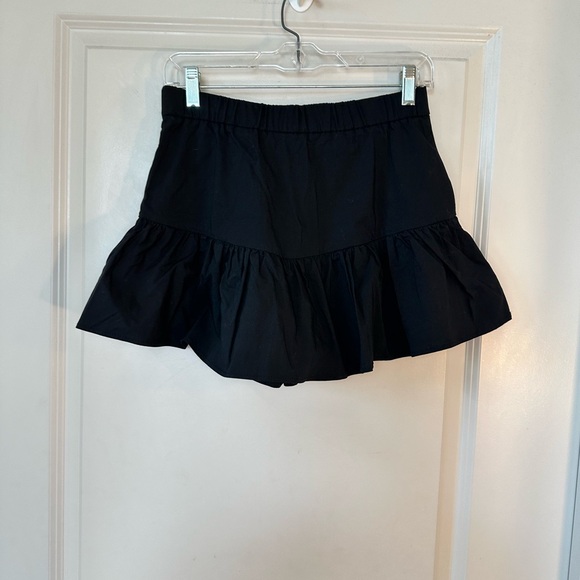 Zara Black Ruffle Micro Mini Skort, Size Medium - Picture 7 of 8